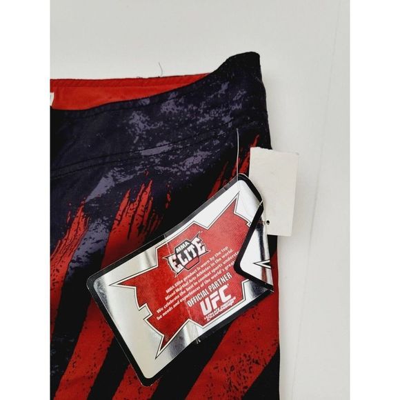 Men's shorts Size Large L By MMA Elite Black/Red Training Fighter - Picture 7 of 10